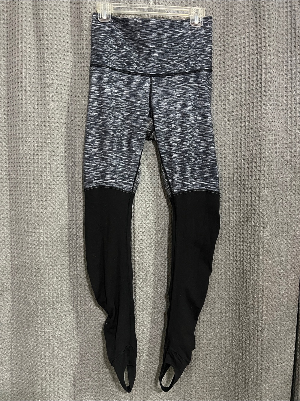 Heathered Black Stirrup Leggings for Women